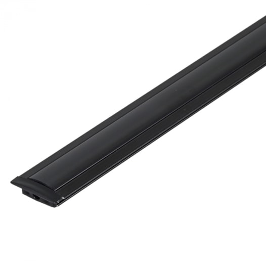 PERFIL DE EMBUTIR SLIM LINEAR 100X2,47X0,7CM ALUMÍNIO PRETO | GAYA 1214