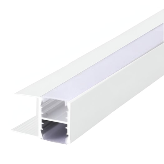 PERFIL DE EMBUTIR SLIM LINEAR DUPLO 200X2X2,8CM ALUMÍNIO BRANCO | GAYA 9347