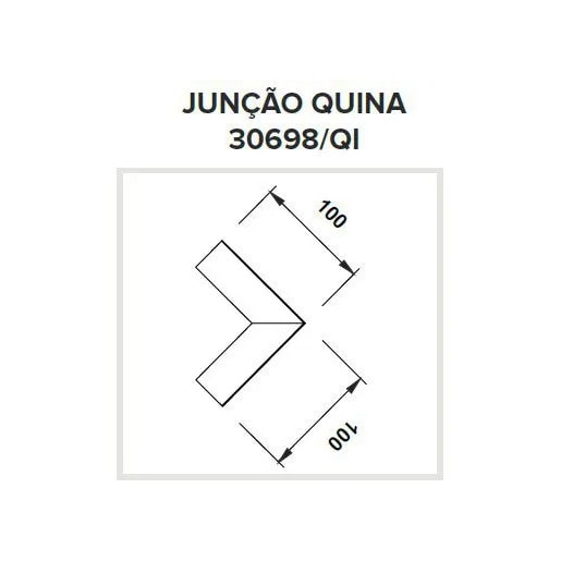 PERFIL DE LED EMBUTIR POLO ILUMINAÇÃO DIRETA JUNÇÃO QUINA 100X100MM ...