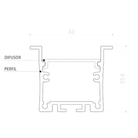 PERFIL DE LED EMBUTIR RECUADO 40MM | BELLUCE BLL0181