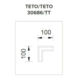 PERFIL DE LED EMBUTIR WOOD ILUMINAÇÃO DIRETA JUNÇÃO TETO/TETO 100X100MM | USINA 30686/TT PERFIL DE LED EMBUTIR WOOD ILUMINAÇÃO DIRETA JUNÇÃO TETO/TETO 100X100MM | USINA 30686/TT