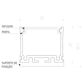 PERFIL DE LED SOBREPOR 30MM | BELLUCE BLL0109 PERFIL DE LED SOBREPOR 30MM | BELLUCE BLL0109