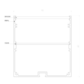 PERFIL DE LED SOBREPOR 90MM | BELLUCE BLL0028 PERFIL DE LED SOBREPOR 90MM | BELLUCE BLL0028