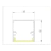 PERFIL DE LED SOBREPOR POLO ILUMINAÇÃO DIRETA 50CM 32X500X32MM | USINA 30690/50 PERFIL DE LED SOBREPOR POLO ILUMINAÇÃO DIRETA 50CM 32X500X32MM | USINA 30690/50
