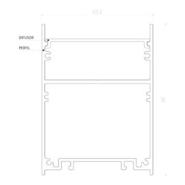 PERFIL DE LED SOBREPOR RECUADO 60MM | BELLUCE BLL0055 PERFIL DE LED SOBREPOR RECUADO 60MM | BELLUCE BLL0055