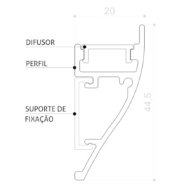 PERFIL DE LED SOBREPOR RODAPÉ | BELLUCE BLL0091