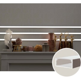 PERFIL DE LED SOBREPOR ROUTE ILUMINAÇÃO DIRETA 250CM 49X2500X20MM | USINA 30665/250 PERFIL DE LED SOBREPOR ROUTE ILUMINAÇÃO DIRETA 250CM 49X2500X20MM | USINA 30665/250