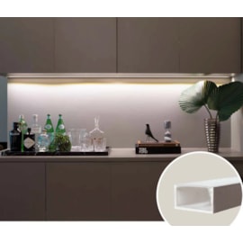 PERFIL DE LED SOBREPOR WOOD ILUMINAÇÃO DIRETA 75CM 17X750X10MM | USINA 30760/75