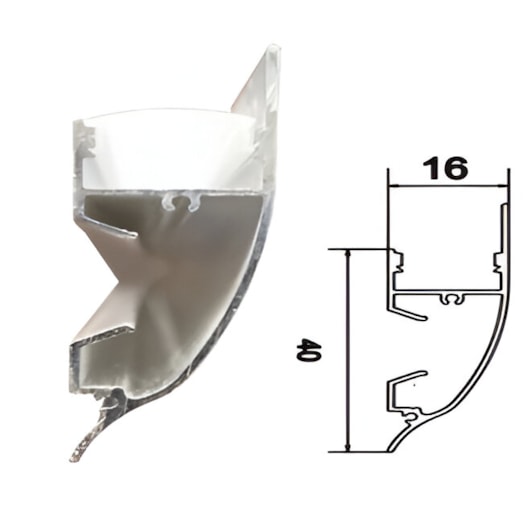 PERFIL DE RODAPE 16*40MM 2M BRANCO | NORDECOR 4128 PERFIL DE RODAPE 16*40MM 2M BRANCO | NORDECOR 4128