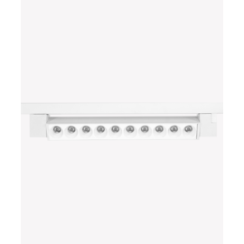 PERFIL DE SOBREPOR LED FOCO RETANGULAR PARA TRILHO IRC 95 3000K 20W BIVOLT 34X3,4X5,7CM ABS BRANCO | OPUS LED OPS 84523