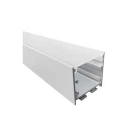 PERFIL DE SOBREPOR LINEAR 2 METROS 200X3,5X3,5CM ALUMÍNIO E POLICARBONATO BRANCO | PIX ILUMINAÇÃO 36506467