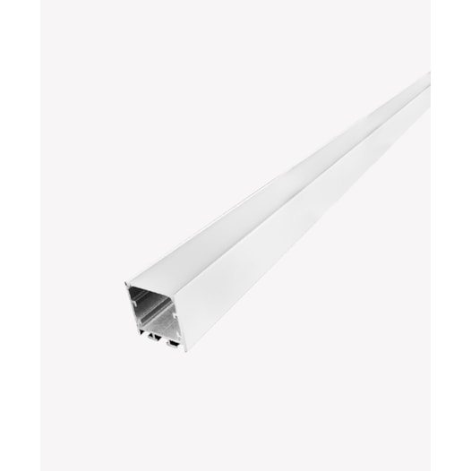 PERFIL DE SOBREPOR LINEAR 2 METROS 200X3,6X3,5CM ALUMÍNIO BRANCO | OPUS LED PRO 39190