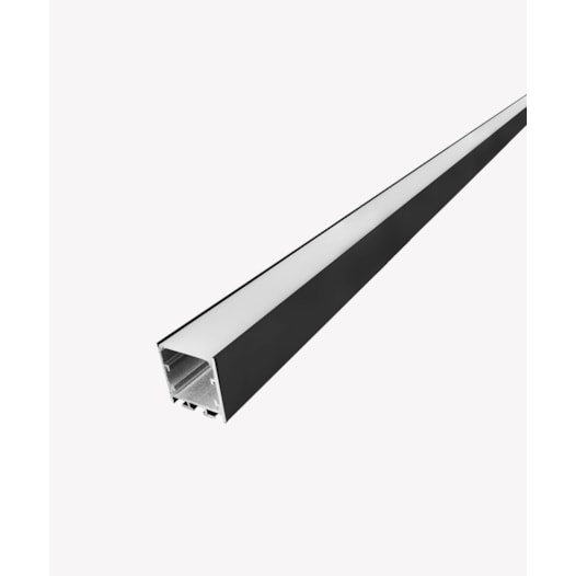 PERFIL DE SOBREPOR LINEAR 3 METROS 300X3,6X3,5CM ALUMÍNIO PRETO | OPUS LED PRO 39237