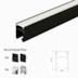 PERFIL DE SOBREPOR LINEAR 300X2,6X3,7CM ALUMÍNIO E POLICARBONATO PRETO | NORDECOR 4221