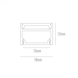 PERFIL DE SOBREPOR SIMPLE WAY W15S ALTO LINEAR 1,5 METROS ALUMÍNIO E ACRÍLICO | INTERLIGHT W15S.9323 PERFIL DE SOBREPOR SIMPLE WAY W15S ALTO LINEAR 1,5 METROS ALUMÍNIO E ACRÍLICO | INTERLIGHT W15S.9323