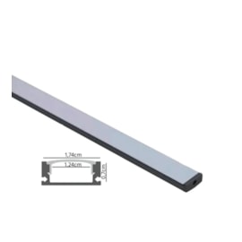 PERFIL DE SOBREPOR SLIM 100X1,71X0,7CM ALUMÍNIO PRETO | GAYA 1217 PERFIL DE SOBREPOR SLIM 100X1,71X0,7CM ALUMÍNIO PRETO | GAYA 1217