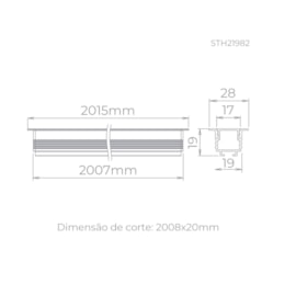 PERFIL EMBUTIR LED ARCHI  23W 2700K 1100LM 24V 2M | STELLA STH21982BR/27