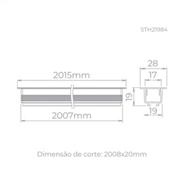 PERFIL EMBUTIR LED ARCHI  37W 2700K 3200LM 24V 2M | STELLA STH21984PTO/27