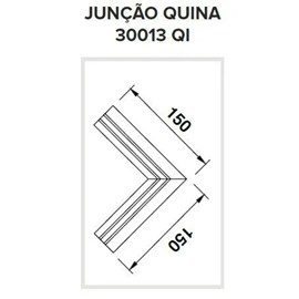 PERFIL EMBUTIR PARA FITA LED DUPLA INFINITY JUNÇÃO QUINA 150X150MM | USINA 30013/QI