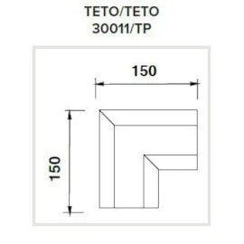 PERFIL EMBUTIR PARA FITA LED DUPLA INFINITY JUNÇÃO TETO/TETO 150X150MM | USINA 30011/TT PERFIL EMBUTIR PARA FITA LED DUPLA INFINITY JUNÇÃO TETO/TETO 150X150MM | USINA 30011/TT
