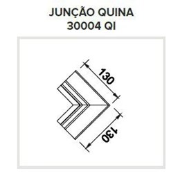 PERFIL EMBUTIR PARA FITA LED TECNO NO FRAME JUNÇÃO QUINA 130X130MM | USINA 30004/QI