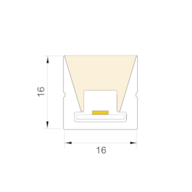 PERFIL FLEXÍVEL LED SOB MEDIDA ALUMÍNIO BRANCO 9,6W 12V ALUMÍNIO | MISTERLED SLED9065 EX16