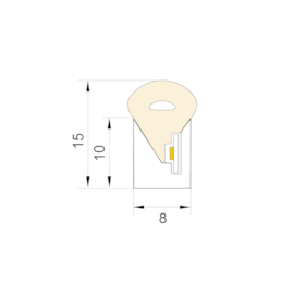 PERFIL FLEXÍVEL LED SOB MEDIDA COMPLETO EXTERNO 7,2W 12V ALUMÍNIO | MISTERLED SLED9163 EX08