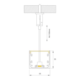 PERFIL PENDENTE LED SOB MEDIDA LINEAR 23W/M 12V ALUMÍNIO | MISTERLED SLED9168 K36 PERFIL PENDENTE LED SOB MEDIDA LINEAR 23W/M 12V ALUMÍNIO | MISTERLED SLED9168 K36