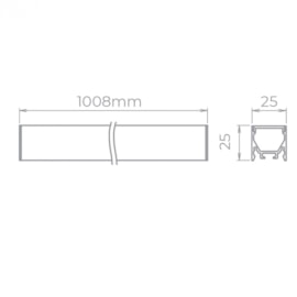 PERFIL SOBREPOR LED ARCHI  14W 2700K 420LM 24CC 110º 1M | STELLA STH20961PTO/27 PERFIL SOBREPOR LED ARCHI  14W 2700K 420LM 24CC 110º 1M | STELLA STH20961PTO/27