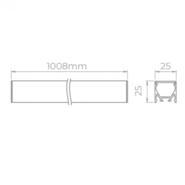 PERFIL SOBREPOR LED ARCHI 18,5W 2700K 350LM 24V 1M | STELLA STH20963PTO/27