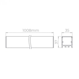 PERFIL SOBREPOR LED ARCHI  28W 2700K 650LM 1M | STELLA STH20971PTO/27