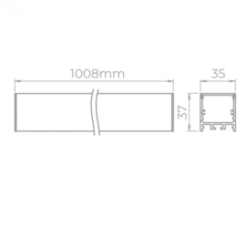 PERFIL SOBREPOR LED ARCHI  28W 2700K 960LM 24VCC 110º 1M | STELLA STH20971BR/27 PERFIL SOBREPOR LED ARCHI  28W 2700K 960LM 24VCC 110º 1M | STELLA STH20971BR/27