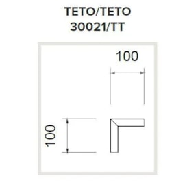 PERFIL SOBREPOR PARA FITA LED GARBO JUNÇÃO "L" TETO/TETO 100X100MM | USINA 30021/TT PERFIL SOBREPOR PARA FITA LED GARBO JUNÇÃO "L" TETO/TETO 100X100MM | USINA 30021/TT