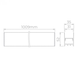 PERFIL SOBREPOR RECUADO LED ARCHI 23W 2700K 850LM 24V 1M | STELLA STH21973BR/27 PERFIL SOBREPOR RECUADO LED ARCHI 23W 2700K 850LM 24V 1M | STELLA STH21973BR/27