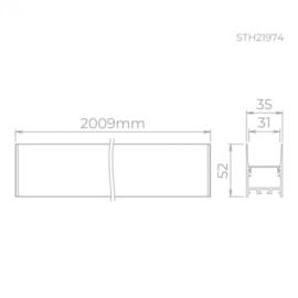 PERFIL SOBREPOR RECUADO LED ARCHI 56W 2700K 1100LM 24V 2M | STELLA STH21974PTO/27 PERFIL SOBREPOR RECUADO LED ARCHI 56W 2700K 1100LM 24V 2M | STELLA STH21974PTO/27