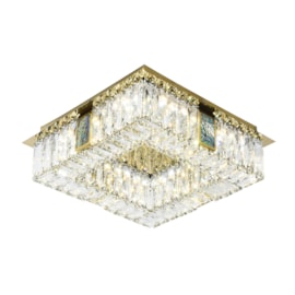 PLAFON 35×30CM 15W 3000K BIVOLT INOX+CRISTAL CHAMPAGNE | SINDORA DCX00755 PLAFON 35×30CM 15W 3000K BIVOLT INOX+CRISTAL CHAMPAGNE | SINDORA DCX00755