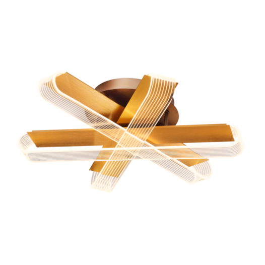 PLAFON 40×H17CM 30W 3000K BIVOLT METAL+ACRILICO DOURADO | SINDORA DCX01169 PLAFON 40×H17CM 30W 3000K BIVOLT METAL+ACRILICO DOURADO | SINDORA DCX01169