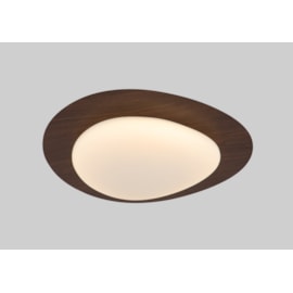 PLAFON AFRICA MADEIRA 12W 3000K 900lm BIVOLT 300MM | SL ILUMINAÇÃO 480