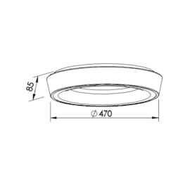 PLAFON APOLLO 25,2W 4000K 127/220V DIAM. 470X85MM | NEWLINE 581LED4 PLAFON APOLLO 25,2W 4000K 127/220V DIAM. 470X85MM | NEWLINE 581LED4