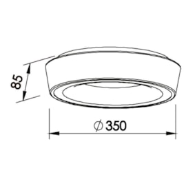 PLAFON APOLLO BIVOLT 16,8W 3000K 350X85MM | NEWLINE 580LED3