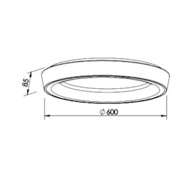 PLAFON APOLLO BIVOLT 33,6W 4000K 600X85MM | NEWLINE 582LED4 - Preto Total PLAFON APOLLO BIVOLT 33,6W 4000K 600X85MM | NEWLINE 582LED4 - Preto Total