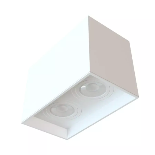 PLAFON BOX DUPLO MR16 BRANCO | MOON 1060640