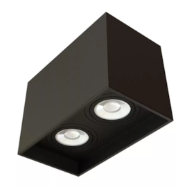 PLAFON BOX DUPLO MR16 PRETO | MOON 1060641 PLAFON BOX DUPLO MR16 PRETO | MOON 1060641