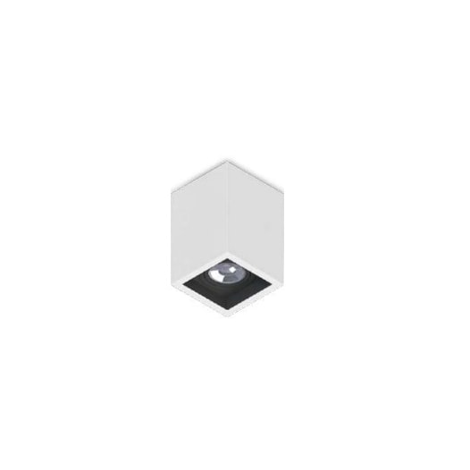 PLAFON BOXIT AR111 BRANCO RECUO PRETO 165X165X130MM | SAVEENERGY SE-385.2605