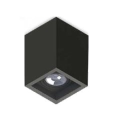 PLAFON BOXIT AR111 PRETO 165X165X130MM | SAVEENERGY SE-385.2597