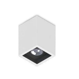 PLAFON BOXIT AR70 BRANCO RECUO PRETO 127X127X130MM | SAVEENERGY SE-385.2581