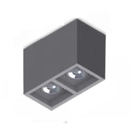 PLAFON BOXIT DUPLO AR111 CINZA 318X165X130MM | SAVEENERGY SE-385.2602 PLAFON BOXIT DUPLO AR111 CINZA 318X165X130MM | SAVEENERGY SE-385.2602