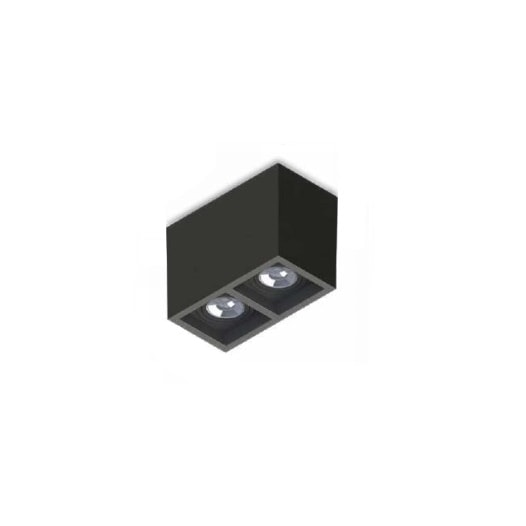 PLAFON BOXIT DUPLO AR70 PRETO 240X127X13MM | SAVEENERGY SE-385.2574