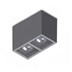 PLAFON BOXIT DUPLO MR16/DICROICA CINZA 180X96X130MM | SAVEENERGY SE-385.2554