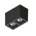 PLAFON BOXIT DUPLO MR16/DICROICA PRETO 180X96X130MM | SAVEENERGY SE-385.2550